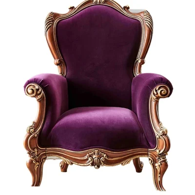 Single sofa chair Solid wood American tiger Leisure living room Bedroom Vintage single Fabric balcony