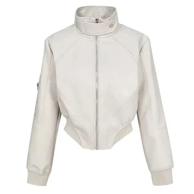 Autumn Winter Women American Vintage Coat Racer Jacket Gyaru Cropped Outwear Harajuku Y2k Japanese Streetwear Cyber Punk Tide