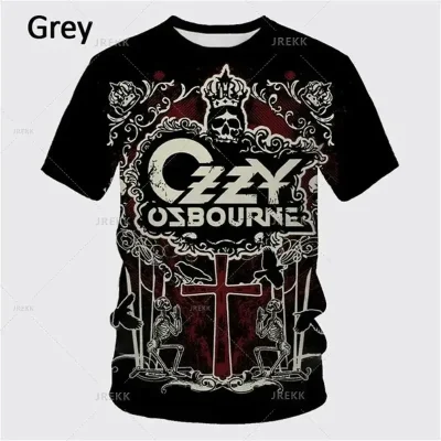 Punk Band Rock Band Ozzy Osbourne Print T Shirt Creative Rapper Fashion Short-sleeved Clothing Top 3D T-Shirt For Men Kid tshirt