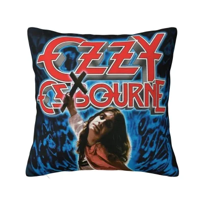 Custom Ozzy Osbourne Prince Of Darkness Cushion Cover Heavy Metal Band Rock Velvet Nordic Throw Pillow Case Home Decoration