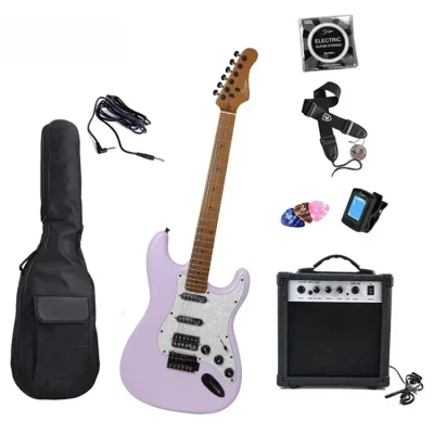 Wholesale 22 Rounded End Guitar Electric 6 Strings Professional Acoustic Electric Guitar Kit
