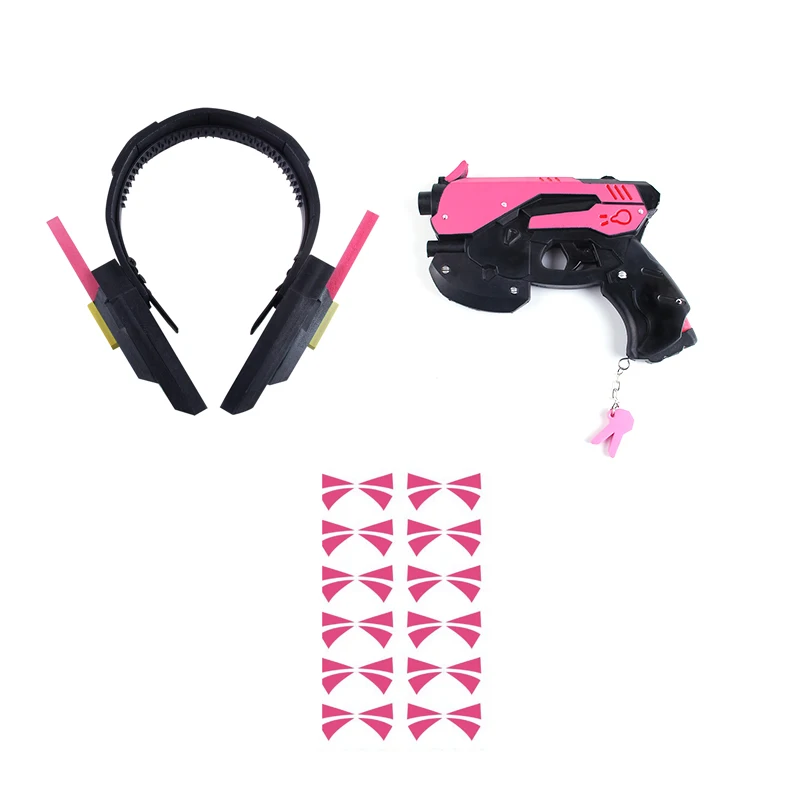Game Overwatch Dva Cosplay Costumes Tights Jumpsuit Wig Headphone Gun Cosplay Props Tattoo Stickers Suit Woman Party Zentai Cos - Imagen 4