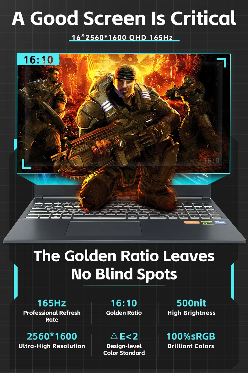 FIREBAT T6A 16 Inch Intel i7-12650H RTX 4060 DDR4 165Hz 2.5K Wifi6 BT5.1 Gaming Gamer Notebook Laptop Computer - Imagen 5