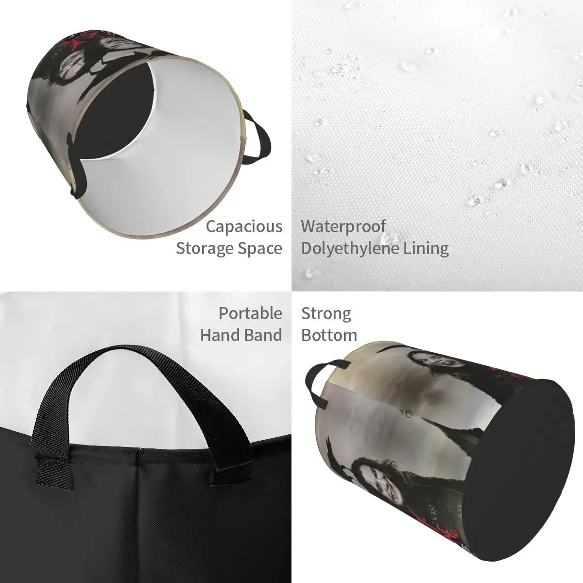 Ozzy Osbourne Laundry Basket Foldable Prince Of Darkness Clothes Hamper for Nursery Kids Toys Storage Bag - Imagen 4