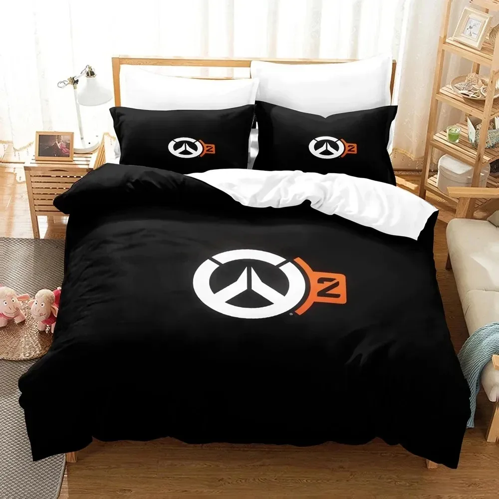 Game Overwatchs Bedding Set Boys Girls Twin Queen Size Duvet Cover Pillowcase Bed Boys Adult Fashion Home Textileextile